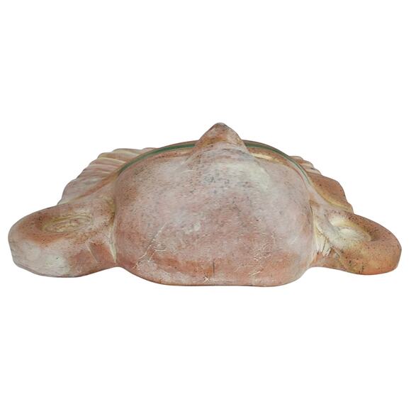 Vintage Terracotta Clay Mask Aztec Mayan Style Wall Art 12” Handcrafted Mexico - Picture 8 of 11